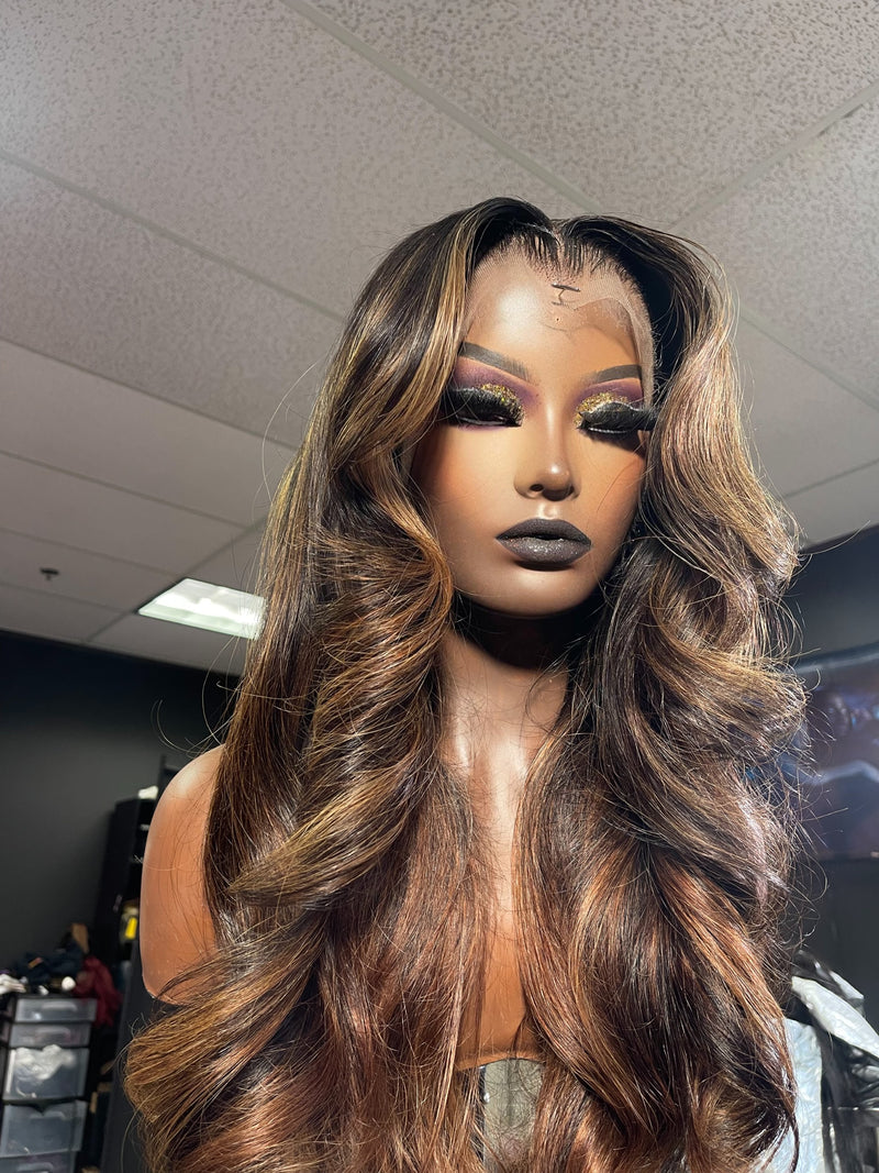 22 inch 13x4 highlighted wig