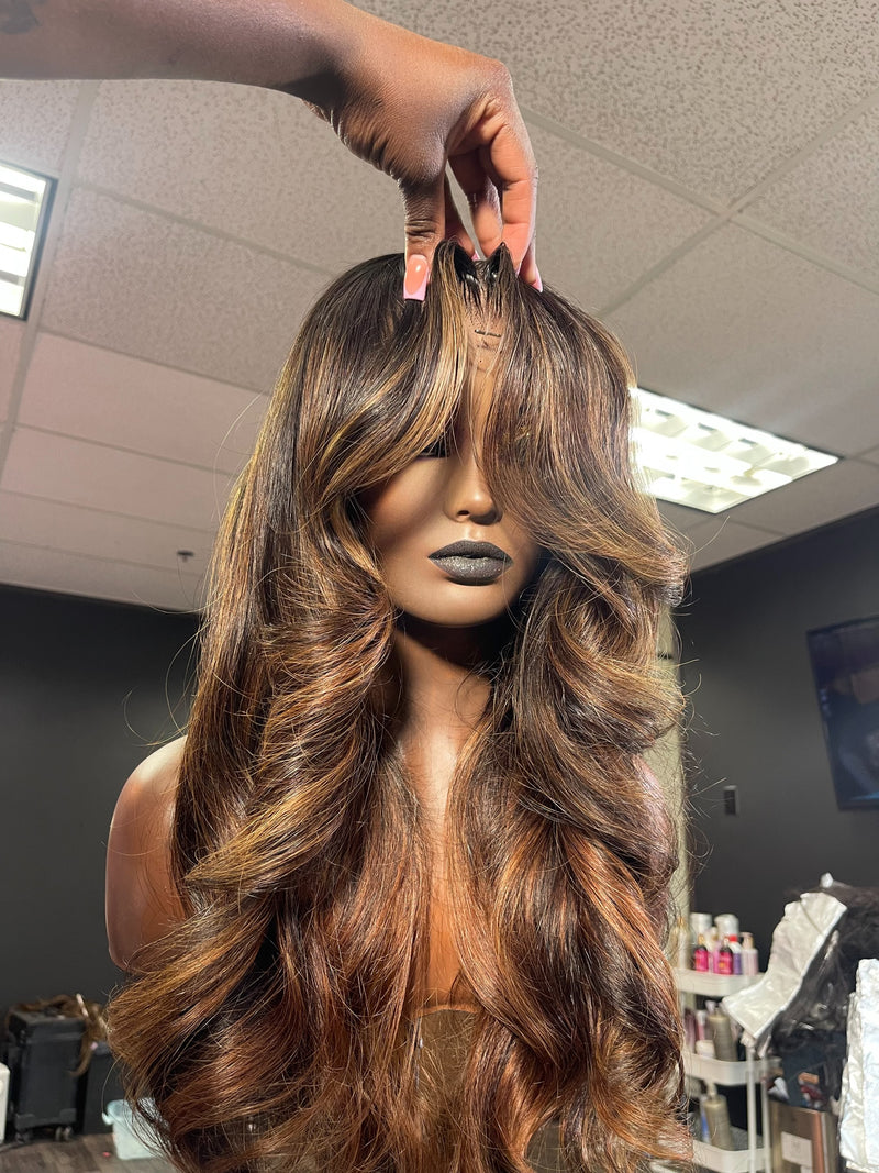 22 inch 13x4 highlighted wig