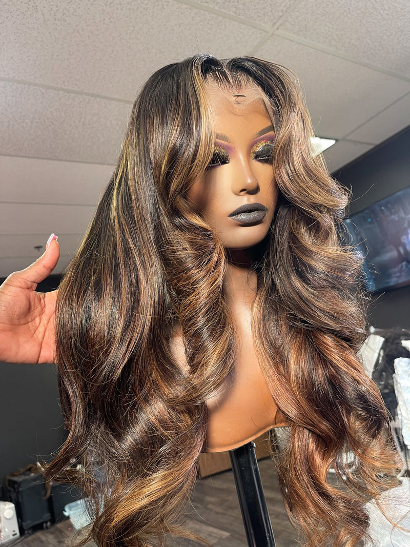 22 inch 13x4 highlighted wig